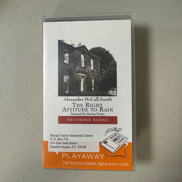 Right Attitude To Rain Alexander McCall Smith Playaway Audio Book Player Record - Picture 1 of 9